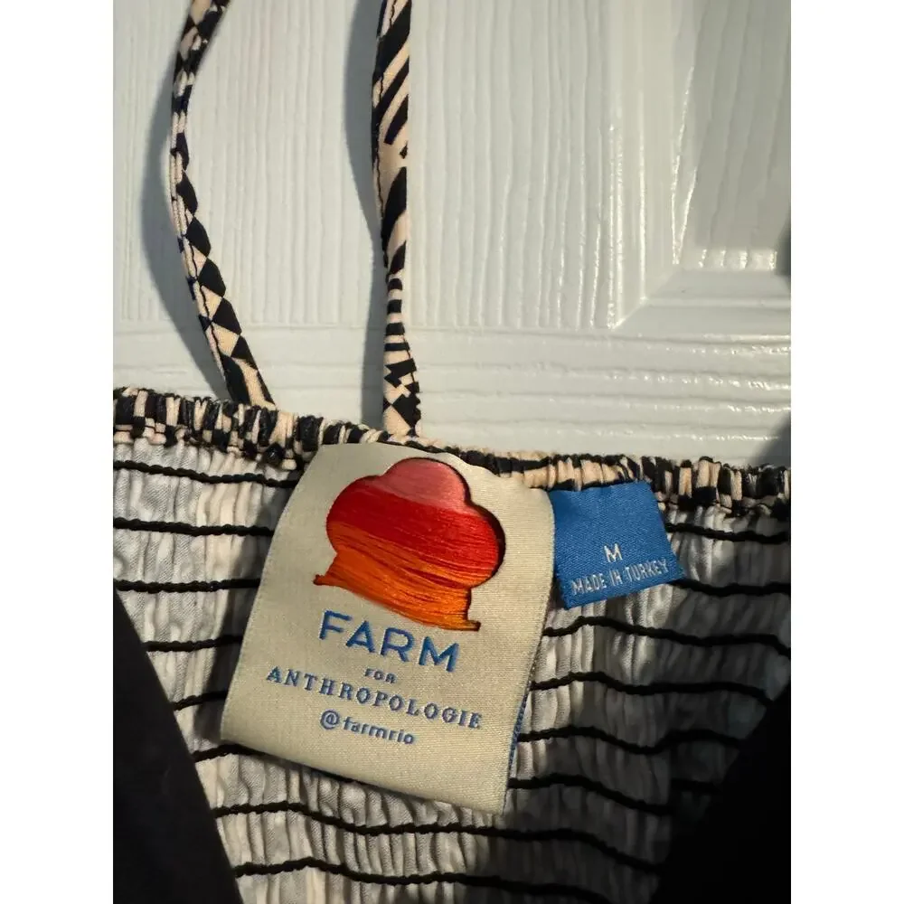 Farm Rio Sweetheart Long Sleeve Crop Top Size Medium